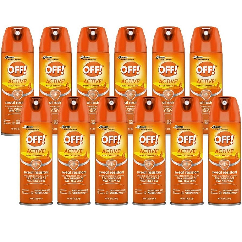 OFF! ACTIVE Insect Repellent, 6 oz Aerosol Spray, 12/Carton (334678)
