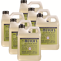 Mrs. Meyer's Clean Day Liquid Hand Soap Refill, Lemon Scent, 33 oz, 6/Carton (651327)