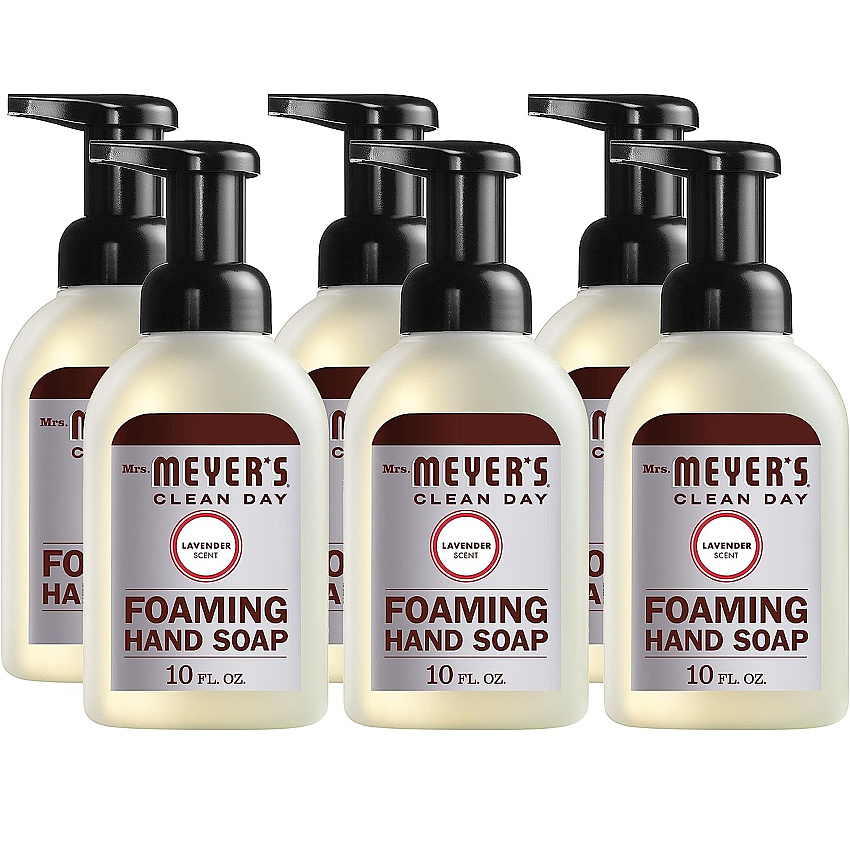 Mrs. Meyer's Foaming Hand Soap, Lavender Scent, 10 oz, 6/Carton (662031)