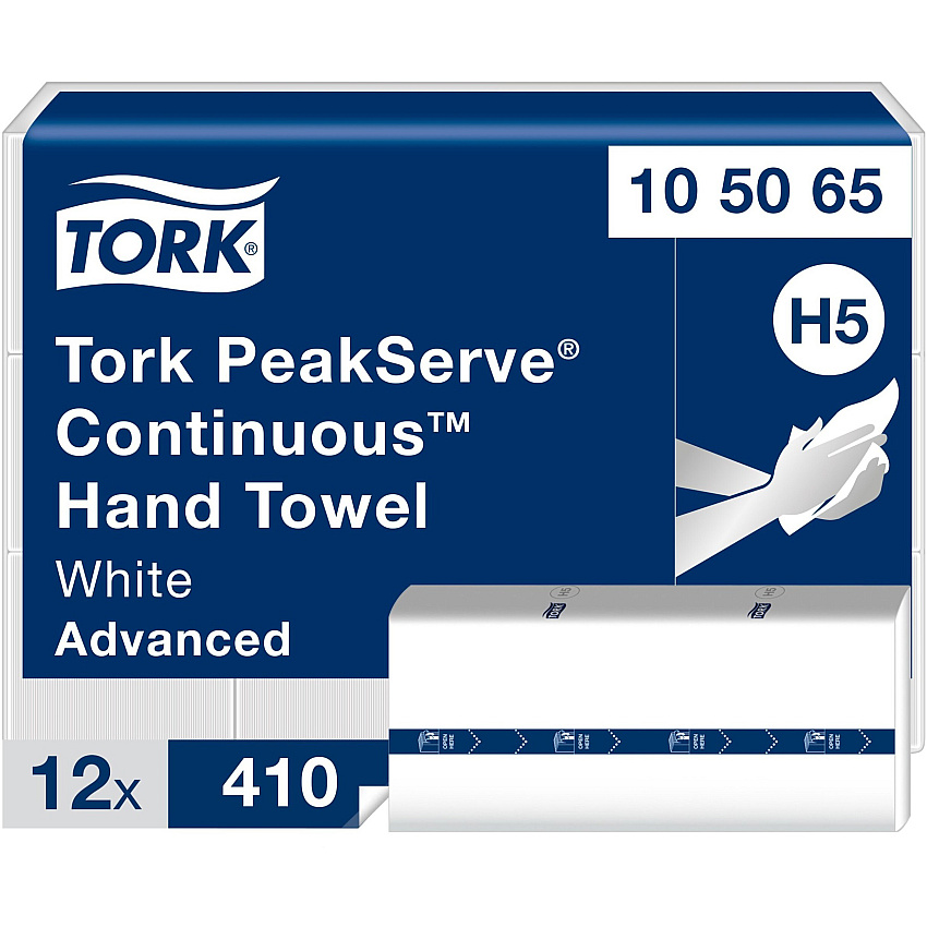 Tork&reg; Continuous Multifold Paper Towels, 1-Ply, White, 4920 Towels (105065)