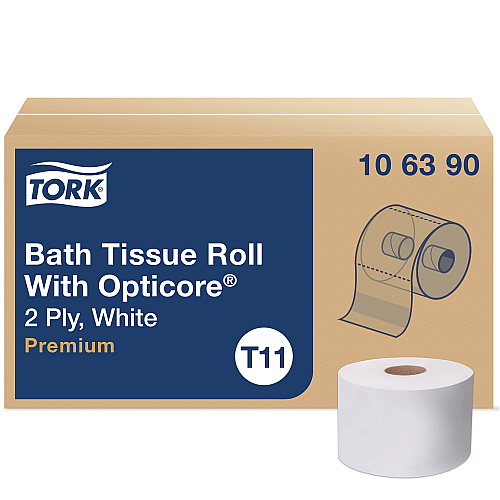 Tork&reg; Premium OptiCore Toilet Paper, 2-Ply, 800 Sheets, 36 Rolls (106390)