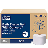Tork&reg; Advanced OptiCore Toilet Paper, 2-Ply, 865 Sheets, 36 Rolls (162090)