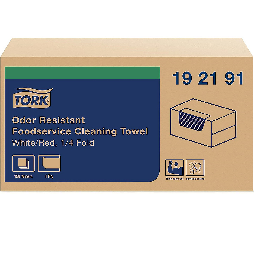 Tork&reg; Foodservice Cloth, 1-Ply, White, 150 Towels (192191)