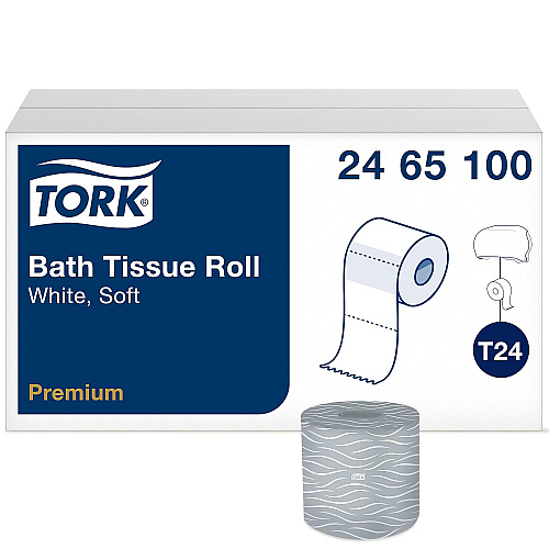 Tork&reg; Advanced Toilet Paper, 2-Ply, White, 400 Sheets, 80 Rolls (2465100)
