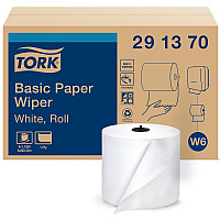 Tork&reg; Basic Hardwound Roll Paper Towels, White, 1,150-ft., 4 Rolls (291370)