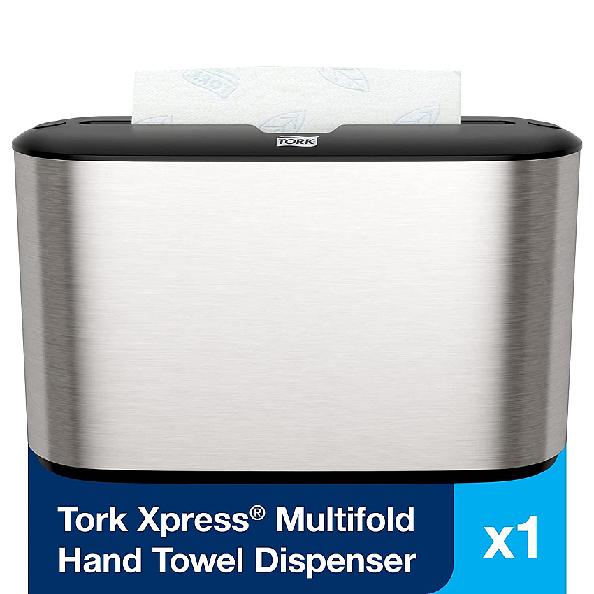 Tork&reg; Xpress Countertop Multifold Hand Towel Dispenser, Stainless (302030)
