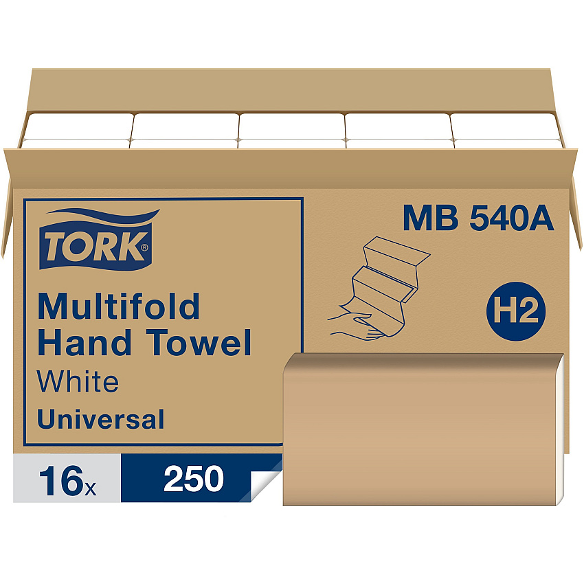 Tork&reg; Universal Multifold Paper Towels, 1-Ply, White, 4000 Towels (MB540A)