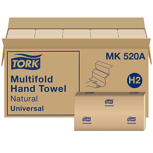 Tork&reg; Multifold Paper Towels, 1-Ply, Brown, 4000 Towels (MK520A)