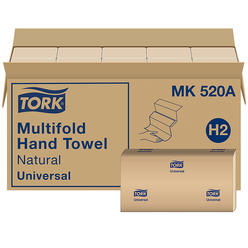 Tork&reg; Multifold Paper Towels, 1-Ply, Brown, 4000 Towels (MK520A)