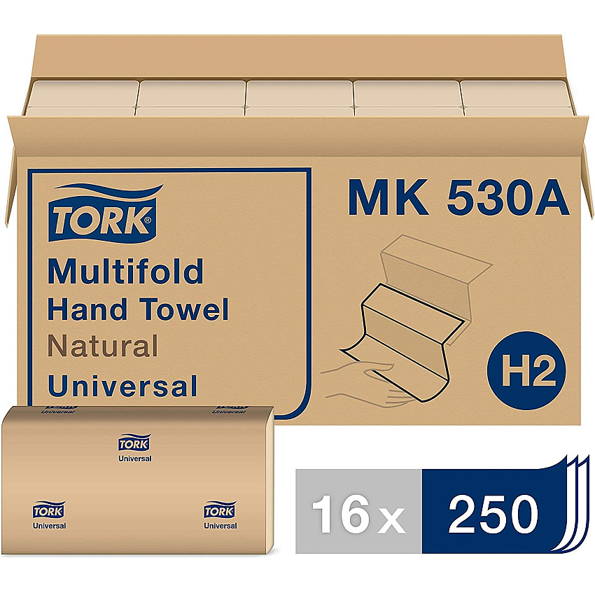 Tork&reg; Universal Multifold Paper Towels, 1-Ply, Brown, 4000 Towels (MK530A)