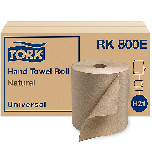 GEN 1825 Hardwound Brown Paper Towels - 1-Ply, 800 Ft Roll, Case Of 6 Rolls