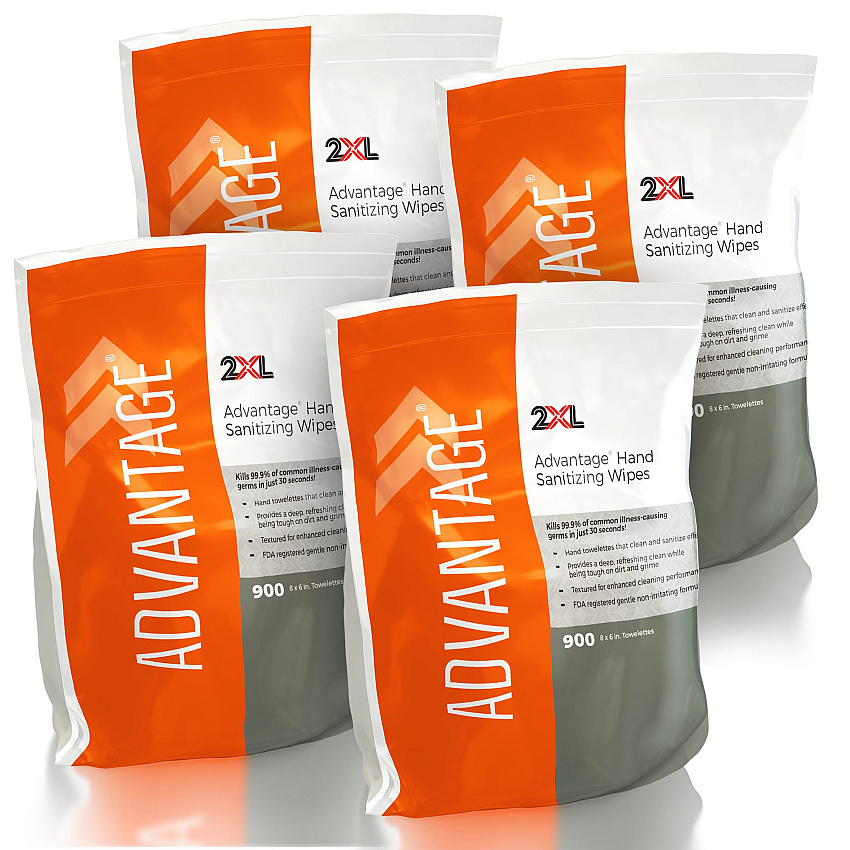 2XL Advantage Hand Sanitizing Wipes 4-Pack (2XL36)