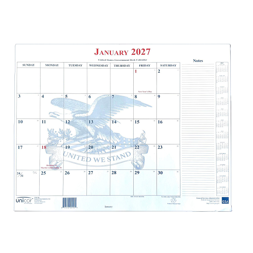 Unicor Blotter Style Monthly Calendar Pad (6648794)