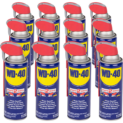 WD-40 Smart Straw Spray Lubricant, 12 oz Aerosol Can, 12/Carton (490057) |  OfficeCrave.com