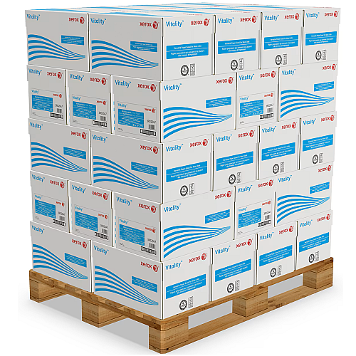 Xerox Vitality Multipurpose Printer Paper - White 92 Brightness - 90% Opacity - Letter - 8 1/2" x 11" - 20 lb Basis Weight - White - 500/Pack - 400 / Pallet (3R02047PL)