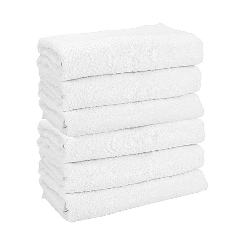 Power Gym Bath Towel 22x44 White, Pack Of 6 (PNP-PWR-2244-6)