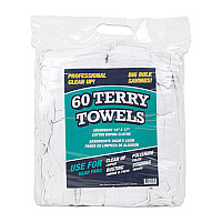 Terry Towel Pack Of 60 White Cotton 14x17 (PNP-N030-TT60)