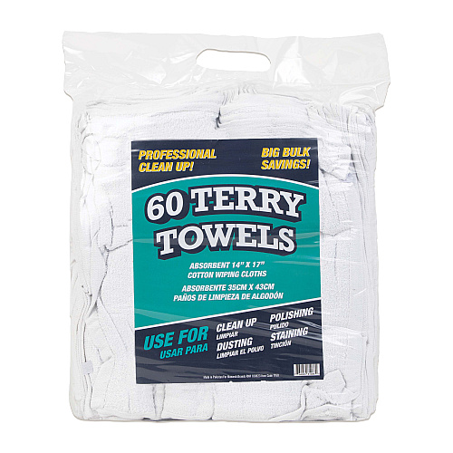 Terry Towel Pack Of 60 White Cotton 14x17 (PNP-N030-TT60)