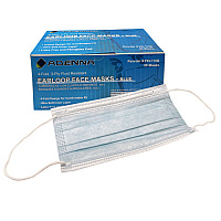 Blue Earloop Face Mask Adenna 3-ply 4-fold 50 Bx 10 Bxs C, Case Of 500 (FEL110B)