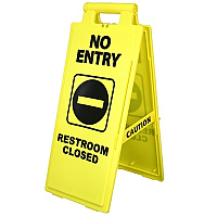 Sign No Entry Restroom Closed 2x4, Case Of 6 (24109)