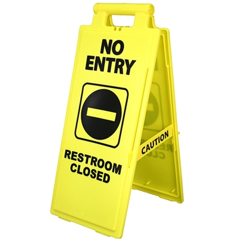 Sign No Entry Restroom Closed 2x4, Case Of 6 (24109)
