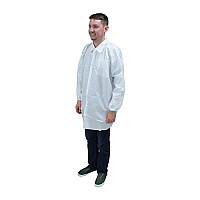 Promax Lab Coat W/ Breath Barrier White Xl, Case Of 30 (M1020-E/W-XL)