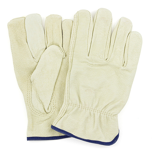Proworks Standard Grain Cowhide Driver Gloves, Medium, Keystone Thumb, Shirred Elastic Wrist, Durable Work Glove, X-large, Bag Of 12 Pairs (GWCGLDR1-X)