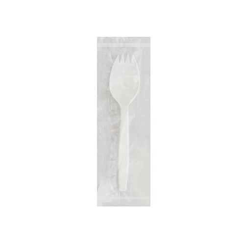 Spork White Mid-weight Polypro, Case Of 1000 (CPPMDSKIWW4)