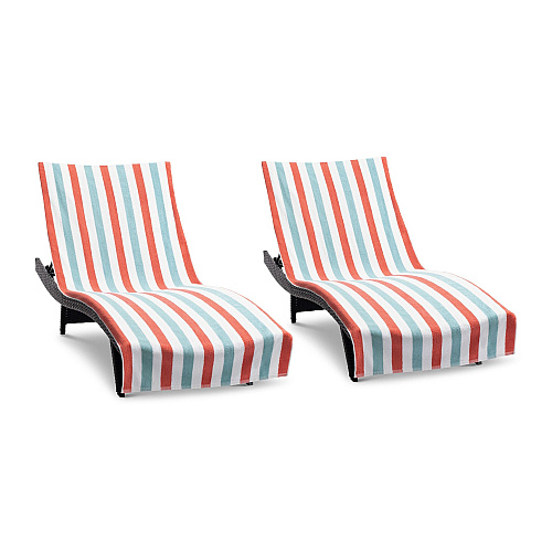 Cabo Cabana Chaise Cover 30x85 Red/blue - Case Of 12 (CC-CC-OR/BL-CS)