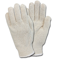 Safety Zone Economy Medium Weight String Knit Gloves, 7 Gauge, Cotton/polyester Blend, Reusable Work Gloves Or Insulated Liner, Mens, Natural, Bag Of 12 Pairs, Case Of 25 Bags (GSMW-MN-2C-NRB)