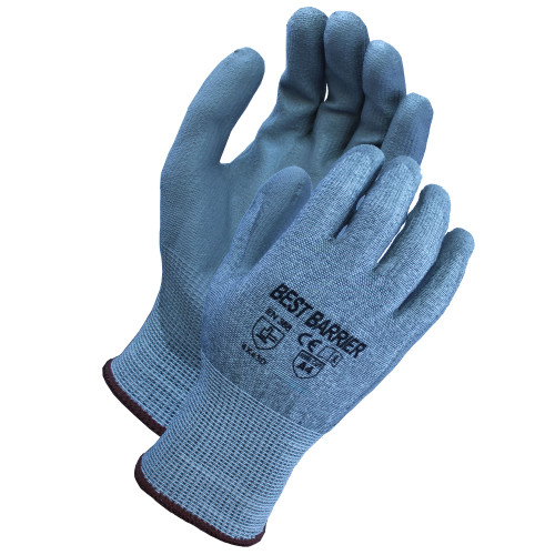 Safety Zone A4, Gray Ie Shell, Gray Polyurethane Coated Palm & Fingers Gloves, Medium, 1 Dz, 6 Dz/cs, 12 Pairs (GCP13A4GM)