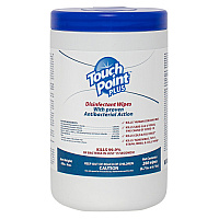 Touch Point Plus Disinfectant Wipes, 6.7”x7”, 200 Wipes/canister - Case Of 6 (WD200)