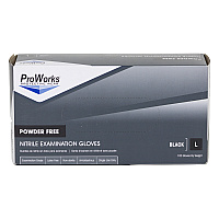 Proworks Nitrile Powder Free 5 Mil Exam Gloves Black Lrg, Case Of 1000 (GL-N145FL)