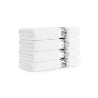 Aston & Arden Turkish Striped Hand Towel 18x32 Pewter - Pack Of 4 (HT-STT-1832-5.4-PTR)