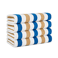Cabo Cabana Beach Towel 30x70 Navy/beige - Case Of 24 (CABOCABANA-NV/BG-CS)