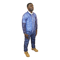 Polylite Coverall Zipper Front Blue 3xl, Case Of 25 (M1200B-3X)