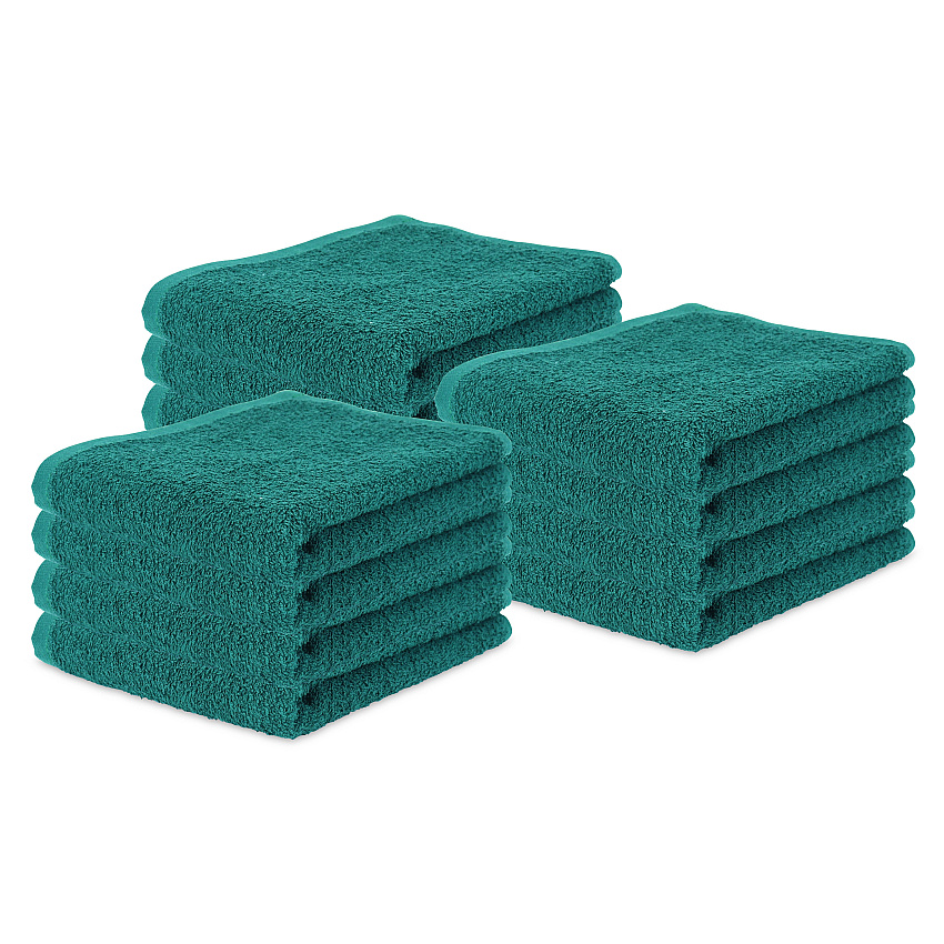 Terry Polishing Hand Towel 16x27 Hunter Green - Pack Of 12 (N030-HG1627-4)