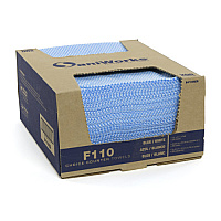 Saniworks Choice Counter Towels, Poly/rayon, Blue/white, 13x20, 1/4 Fold - Case Of 200 (N-F110QCB)