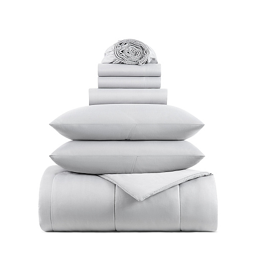 Family Essentials Bed In Bag 7pc Set - King - Grey - Case Of 6 Sets (BIAB-KG-GY)