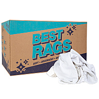 Rw80 Flannel Reclaimed Rags White - 25lb Box (R-W80-25)