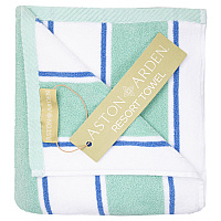 Aston & Arden Pinstriped Beach Towel 35x70 Green/blue - 1 Each (BT-PINSTR-25GB)