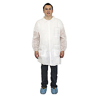 Polylite Economy Lab Coat Long Sleeve White 2xl, Case Of 30 (M1730-E/W-2X)