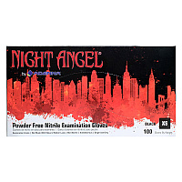 Night Angel Nitrile Powder Free 4 Mil Exam Gloves Black Xs, Case Of 1000 (NGL220)