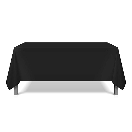 Mariposa Tablecloth 85x85 Black - Case Of 24 (TL-85X85-BLACK-CS)