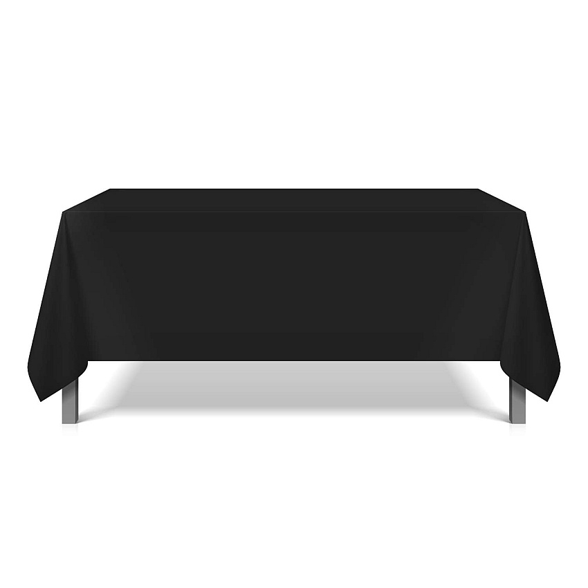Mariposa Tablecloth 85x85 Black - Case Of 24 (TL-85X85-BLACK-CS)