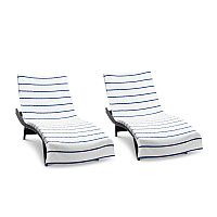 Las Rayas Chaise Cover 30x85 Navy - Pack Of 2 (CC-HS3085NV-2PK)