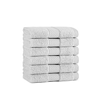 Aston & Arden Egyptian Cotton Washcloth 13x13 Light Grey - Pack Of 6 (WC-EGYP1313-1.75-LGY)