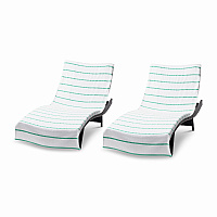 Las Rayas Chaise Cover 30x85 Green - Case Of 12 (CC-HS3085GR-2PK-CS)
