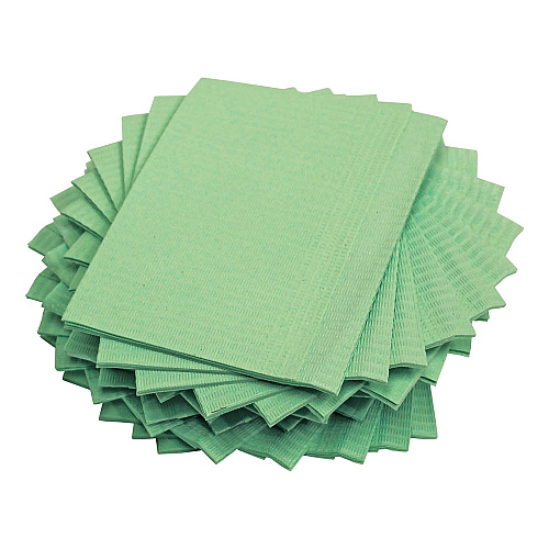 Adenna Dental Bibs Green 18 X13 4x125, Case Of 500 (BIB743G)