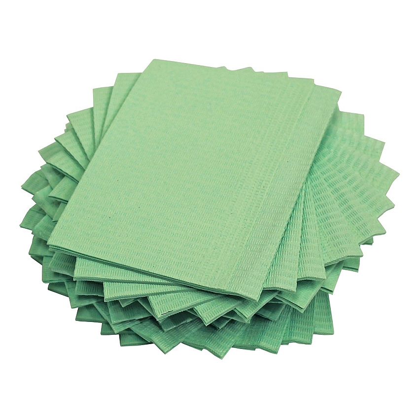 Adenna Dental Bibs Green 18 X13 4x125, Case Of 500 (BIB743G)